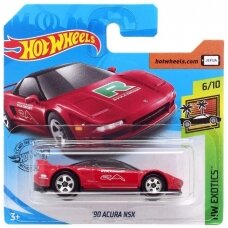 Hot Wheels Mainline 90 Acura NSX red short card