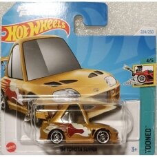 Hot Wheels Mainline Modeliukas 94 Toyota Supra tooned yellow (yra Sandėlyje)