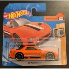 Hot Wheels Mainline 95 Mazda RX-7 orange short card