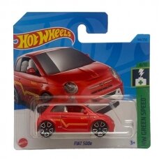 hot Wheels Mainline Fiat 500E red short card