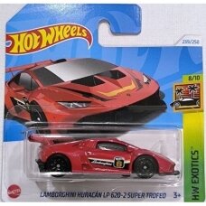 Hot Wheels Mainline Modeliukas Lamborghini Huracan LP 620-2 Super Trofeo Red  short card (yra Sandėlyje)