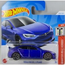 Hot Wheels Mainline Modeliukas Tesla Model S Plaid Blue (yra Sandėlyje)