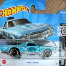 Hot Wheels Modeliukas 68 el camino green 196/250 short card