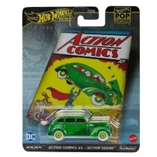 Hot Wheels Premium Pop Culture Modeliukas Action Sedan *Action Comics #1*, green (yra Sandėlyje)