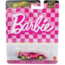 Hot Wheels Premium Pop Culture Modeliukas Barbie 65th Anniversary Corvette C8.R Vehicle (yra Sandėlyje)