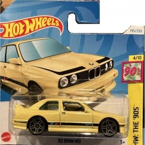 Hot Wheels Mainline '92 BMW M3 E30 YELLOWTHE 90's SHORT CARD