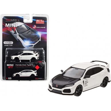 Mini GT Modeliukas Honda Civic Type R FK8, white/black (yra sandėlyje)