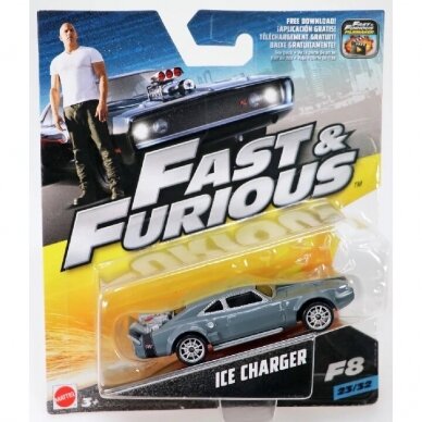 Hot Wheels 1/55 Fast & the Furious Modeliukas Ice Charger F8 (yra Sandėlyje)