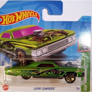 Hot Wheels 2023 P Case Modeliukas Layin' Lowrider Green Short Card (yra sandėlyje)