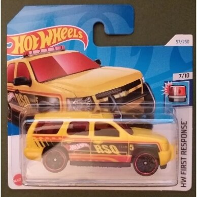 Hot Wheels 2024 Case D Mainline Modeliukas 07 Chevy Tahoe yellow short card (yra Sandėlyje)