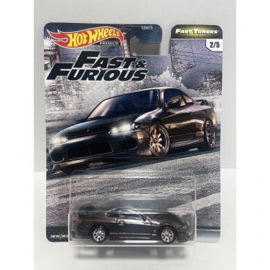 Hot Wheels Fast Furious, Fast Tuners Modeliukas Nissan Silvia S15 grey (yra Sandėlyje)