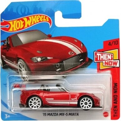 Hot Wheels Mainline Modeliukas 15 Mazda MX-5 Miata red short card (yra Sandėlyje)