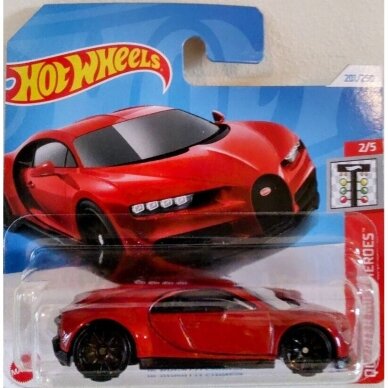 Hot Wheels Mainline 16 Bugatti Chiron red  Short Card