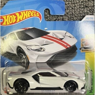 Hot Wheels Mainline Modeliukas 17 Ford GT White (yra Sandėlyje)