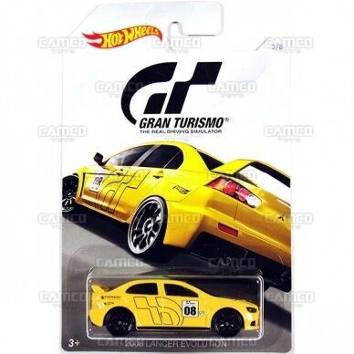 Hot Wheels Mainline Modeliukas 2008 Mitsubishi Lancer Evolution Yellow Gran Turismo