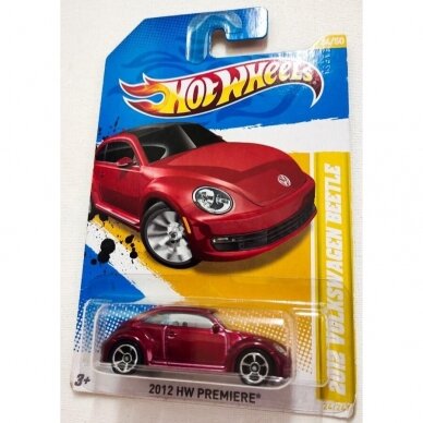 Hot Wheels Mainline Modeliukas 2012 Volkswagen Beetle red (kortelė 9/10)