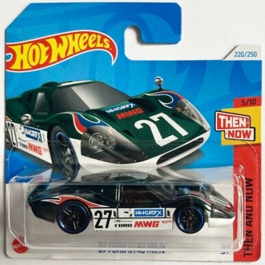 Hot Wheels Mainline Modeliukas 67 Ford GT40 MK.IV Green (yra Sandėlyje)