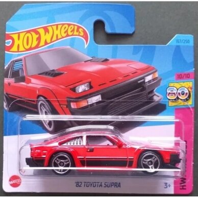 Hot Wheels Mainline 82 Toyota Supra red short card