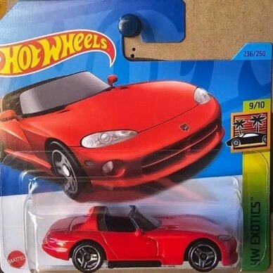 Hot Wheels Mainline Modeliukas 92 Dodge viper red (yra Sandėlyje)