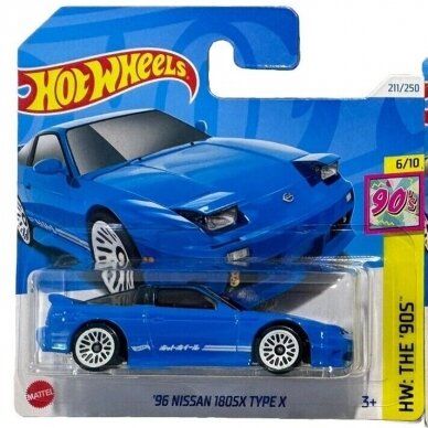 Hot Wheels Mainline 96 Nissan 180SX Type x blue