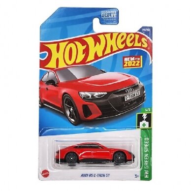 Hot Wheels Mainline Audi RS E-Tron GT HW Green Speed Red Long Card