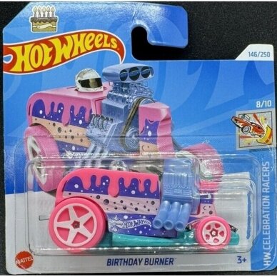 Hot Wheels Mainline Modeliukas Birthday Burner pink (yra Sandėlyje)