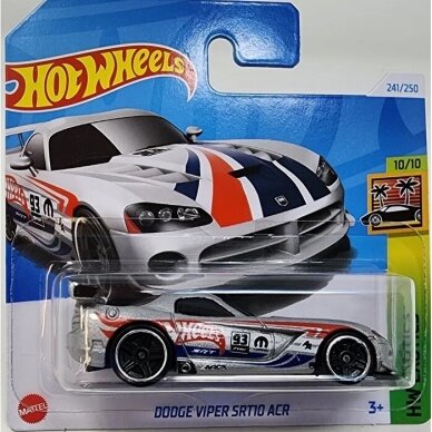 Hot Wheels Mainline Modeliukas Dodge Viper SRT10 ACR Silver (yra Sandėlyje)