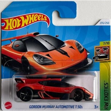 Hot Wheels Mainline Modeliukas Gordon Murray Automotive T.50s Orange (yra Sandėlyje)