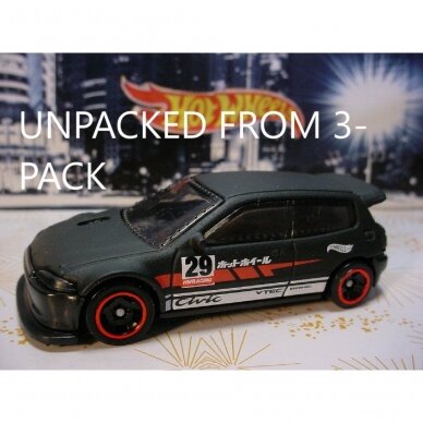 Hot Wheels Mainline Modeliukas HONDA CIVIC CUSTOM black (yra Sandėlyje)