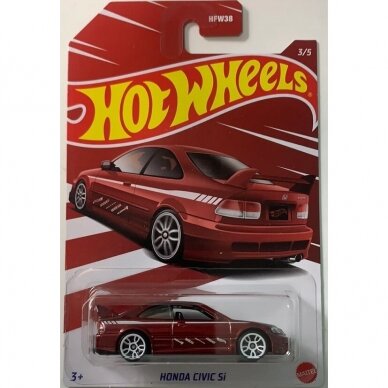 Hot Wheels Mainline Modeliukas Honda Civic Si red