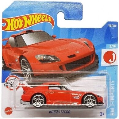 Hot Wheels Mainline Modeliukas Honda s2000 red short card