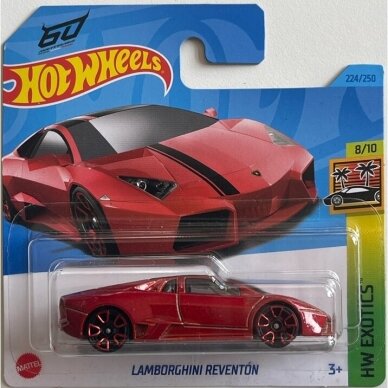 Hot Wheels Mainline Modeliukas Lamborghini Reventon Red Short Card (yra Sandėlyje)