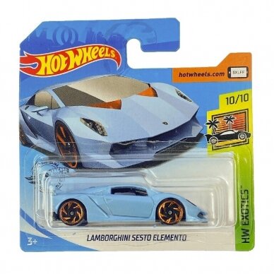 Hot Wheels Mainline Modeliukas Lamborghini Sesto Elemento Blue (yra Sandėlyje)