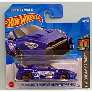 Hot Wheels Mainline Modeliukas LB Super Silhouette Wroks GT Nissan 35GT-RR ver.2 blue short card (yra Sandėlyje)