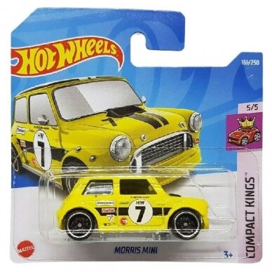 Hot Wheels Mainline Modeliukas Morris Mini Yellow Treasure Hunt TH short card (yra Sandėlyje)