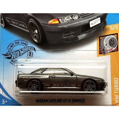Hot Wheels Mainline Nissan Skyline GT-R R32 grey short card