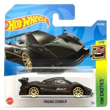 Hot Wheels Mainline Modeliukas Pagani Zonda R black short card