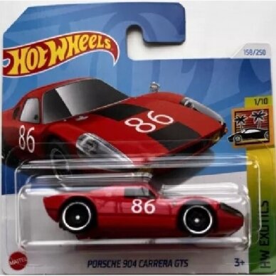 Hot Wheels Mainline Modeliukas Porsche 904 Carrera GTS red (yra Sandėlyje)