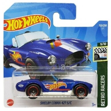 Hot Wheels Mainline Modeliukas Shelby Cobra 427 S/C blue short card (yra Sandėlyje)