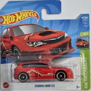 Hot Wheels Mainline Modeliukas Subaru WRX STI red (yra Sandėlyje)