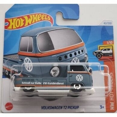 Hot Wheels Mainline Modeliukas Volkswagen T2 Pickup blue short card