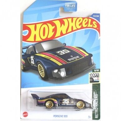 Hot Wheels Mainline Modeliukas Porsche 935 Blue Long card (yra Sandėlyje)