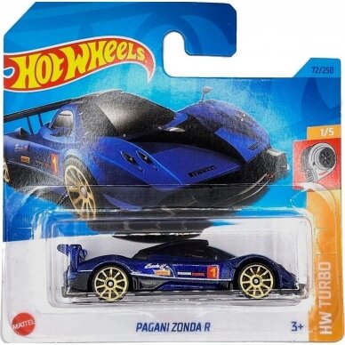 hot wheels Mainline Pagani Zonda R blue short card