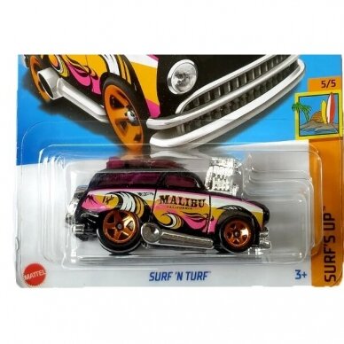 hot wheels Mainline surf turf black short card