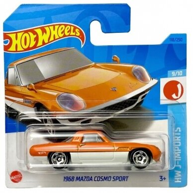 Hot Wheels 1968 Mazda Cosmo Sport orange short card