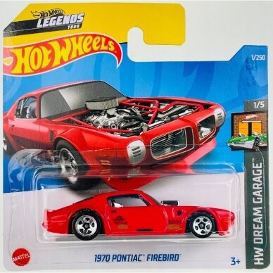 Hot Wheels 1970 Pontiac Firebird red short card