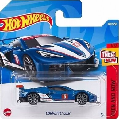 Hot Wheels Corvette C8.R blue short card