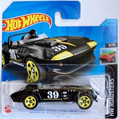 Hot Wheels Corvette Grand Sport Roadster black short card