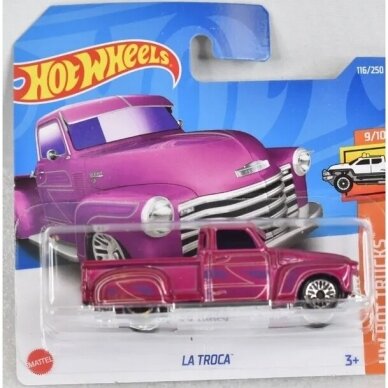 Hot Wheels La Troca pink short card