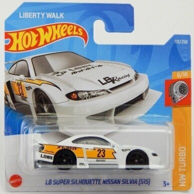Hot Wheels Modeliukas LB Super Silhoutte Nissan Silvia s15 white short card (yra Sandėlyje)